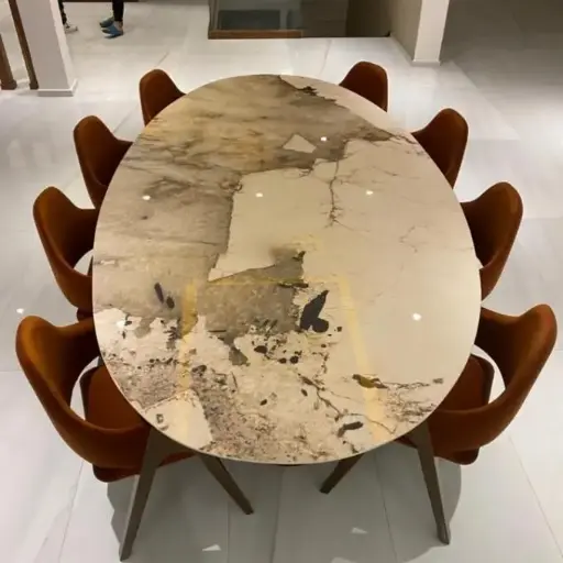 Table en Céramique Italienne 2m95 sur 1m55 Forme ovale 